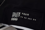 Black Polyester Hooded Full Zip Jacket