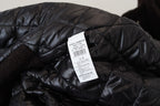 Black Alpaca Button Down Trench Coat Jacket