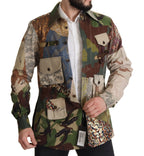 Multicolor Button Down Patchwork Shirt
