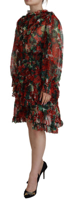 Multicolor Geranium A-line Knee Length Dress