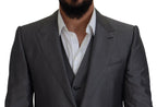 Gray SICILIA 3 Piece Slim Fit Suit