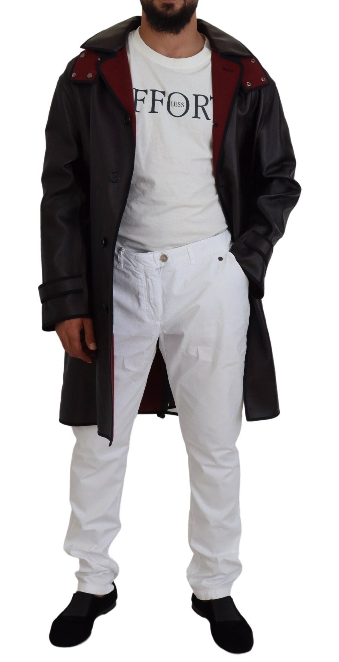 Black Trench Hooded Parka Cotton Jacket