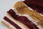 Multicolor Lace V-neck Pullover Sweater