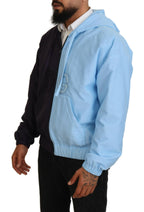 Black Blue DG Hooded Full Zip Men Jacket