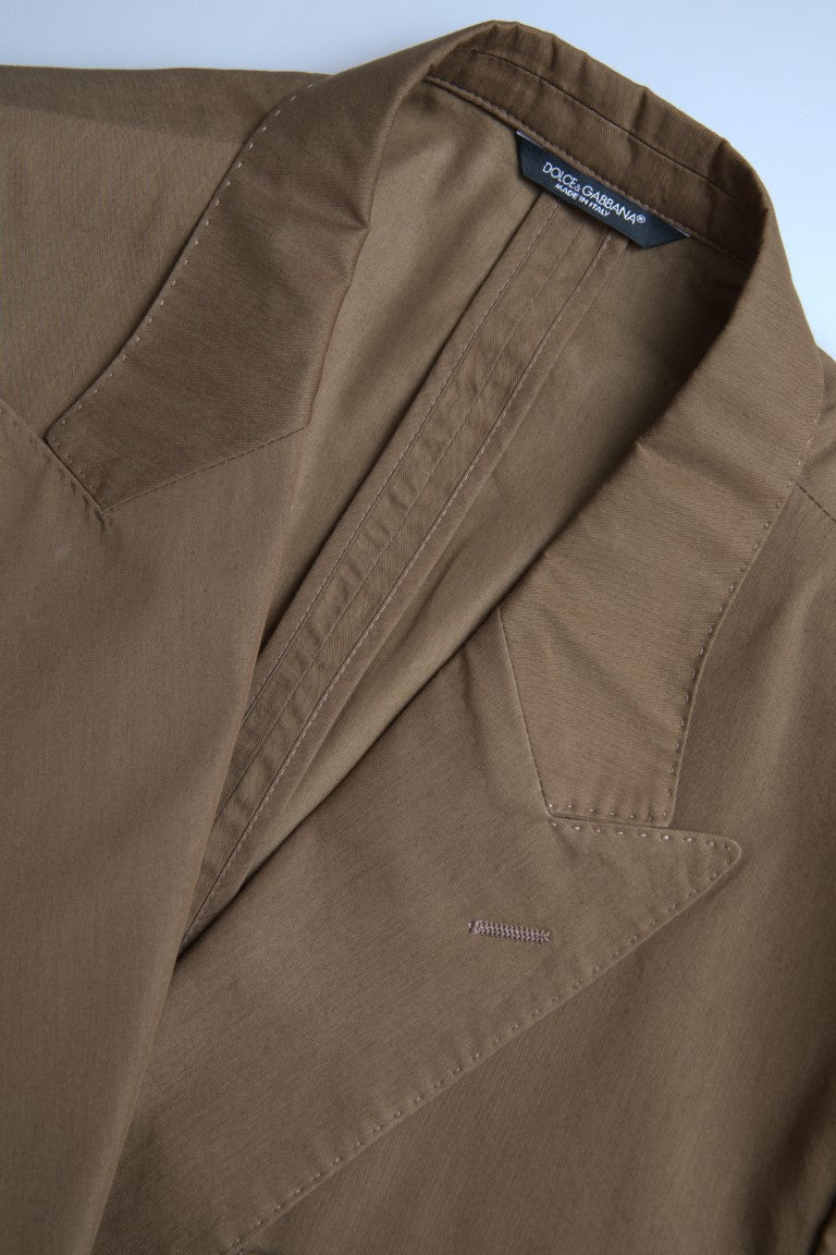 بدلة تاورمينا بنية من قطعتين بقصة صدر واحدة