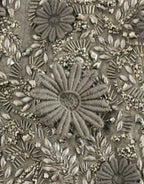 Black floral crystal embedded dress