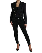 Black Striped SICILIA Double Breasted Jacket