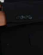 Black Wool Single Breasted Coat Blazer