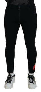 Back Polyamide Slim Fit Logo Print Pants