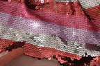 Pink Floral Sequined Crystal Gown Dress