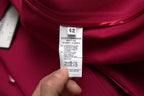 Dark Pink Double Breasted Trench Coat Jacket