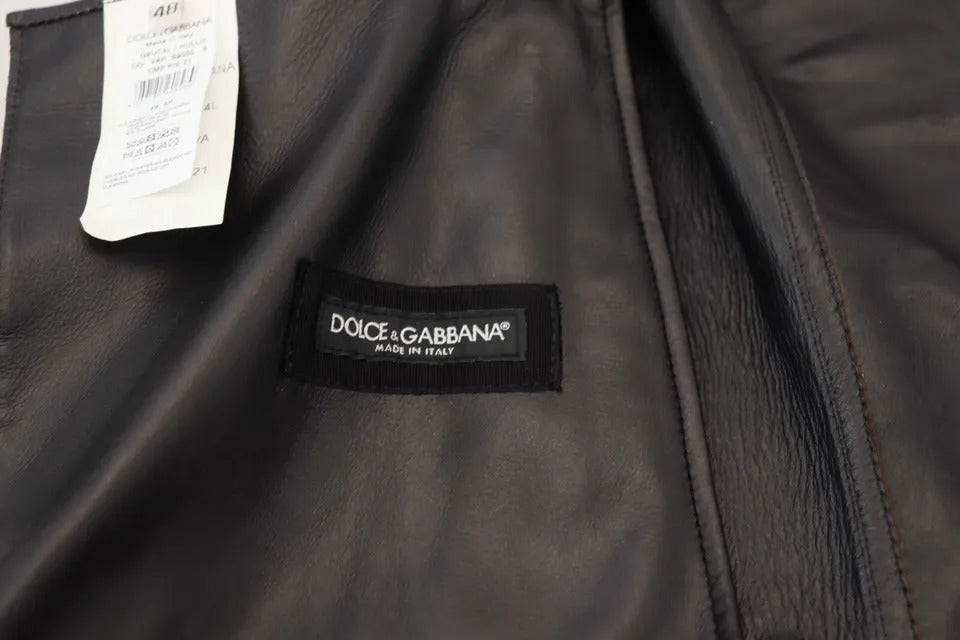 Silver Leather Biker Coat Lambskin Jacket
