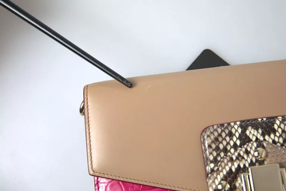 Multicolor Leather LUCIA Shoulder Bag