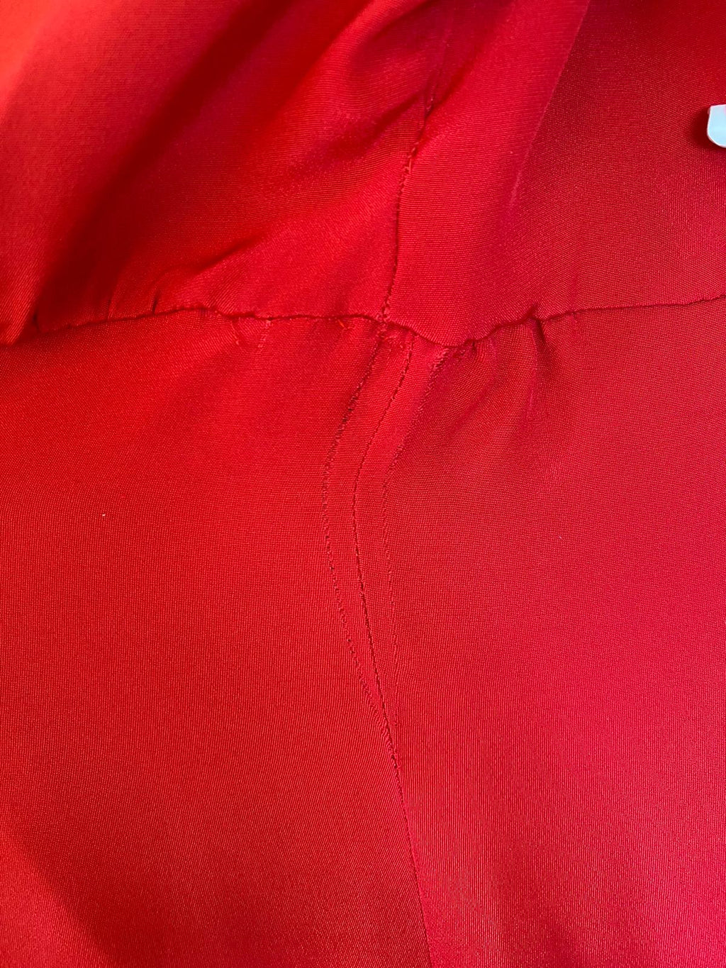 Red Silk Sheath A-line Knee Length Dress