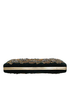 Black Velvet Gold Frame Clutch Evening Party Purse Bag