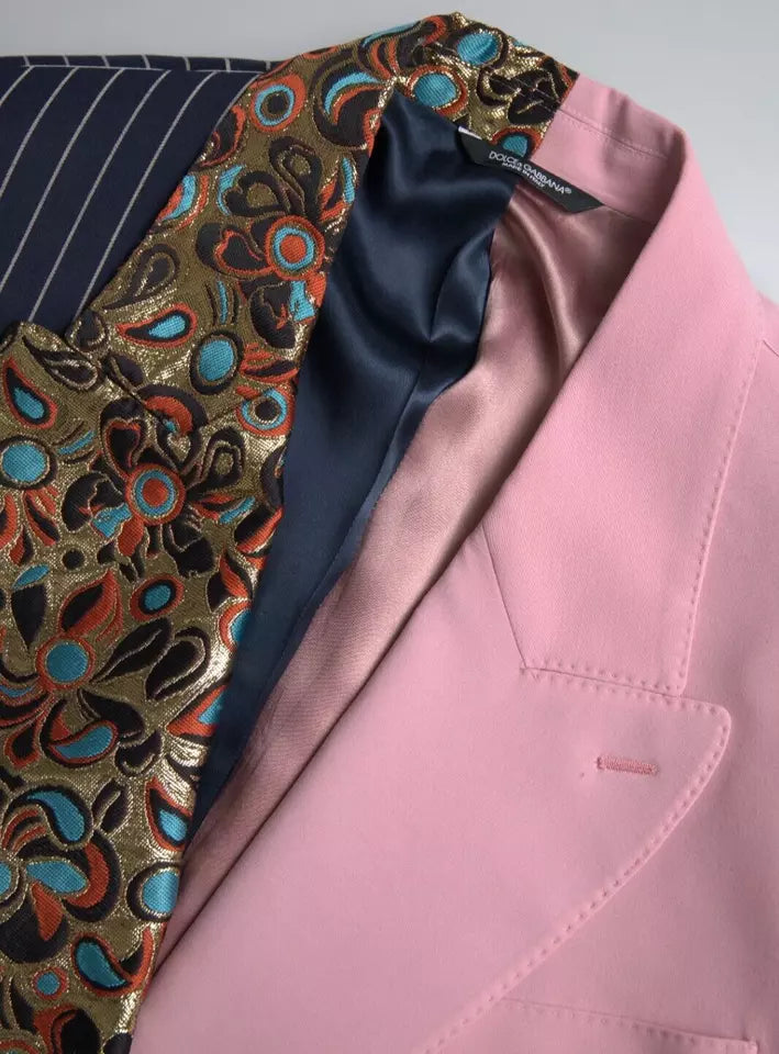 Multicolor Patchwork Single Breasted Blazer