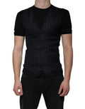 Black Leather Waistcoat Dress Formal Vest