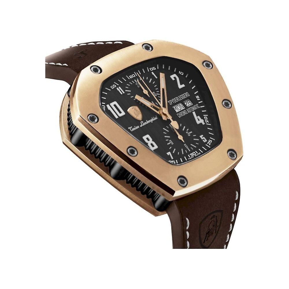 Black Leather Dress Watch