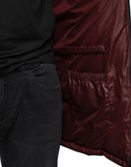Black Nylon Hooded Puffer Men Coat Jacket