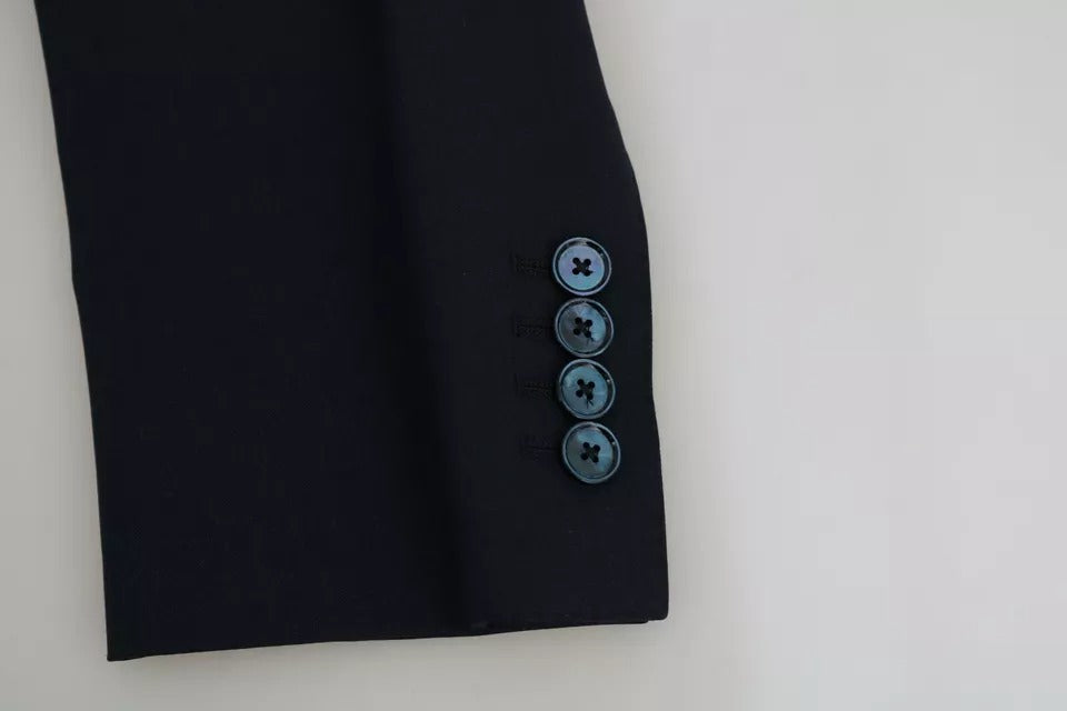 Blue Wool MARTINI Blazer Vest 2 Piece