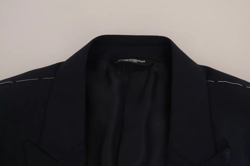 Blue Wool MARTINI Blazer Vest 2 Piece