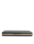 Black Leather Clutch Evening Crossbody Bag