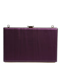 Purple Leather Clutch Evening Crossbody Bag