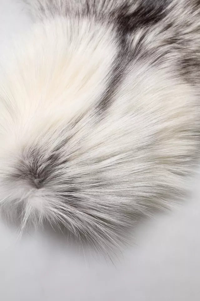 White Fox Fur Neck Wrap Warmer Winter Scarf