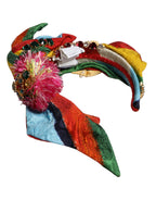 Multicolor Floral Crystal Embellished Diadem Headband