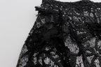 شورت قصير ترتر كريستالي أسود