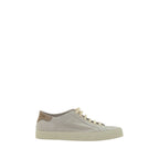 Cream White Leather Sneakers