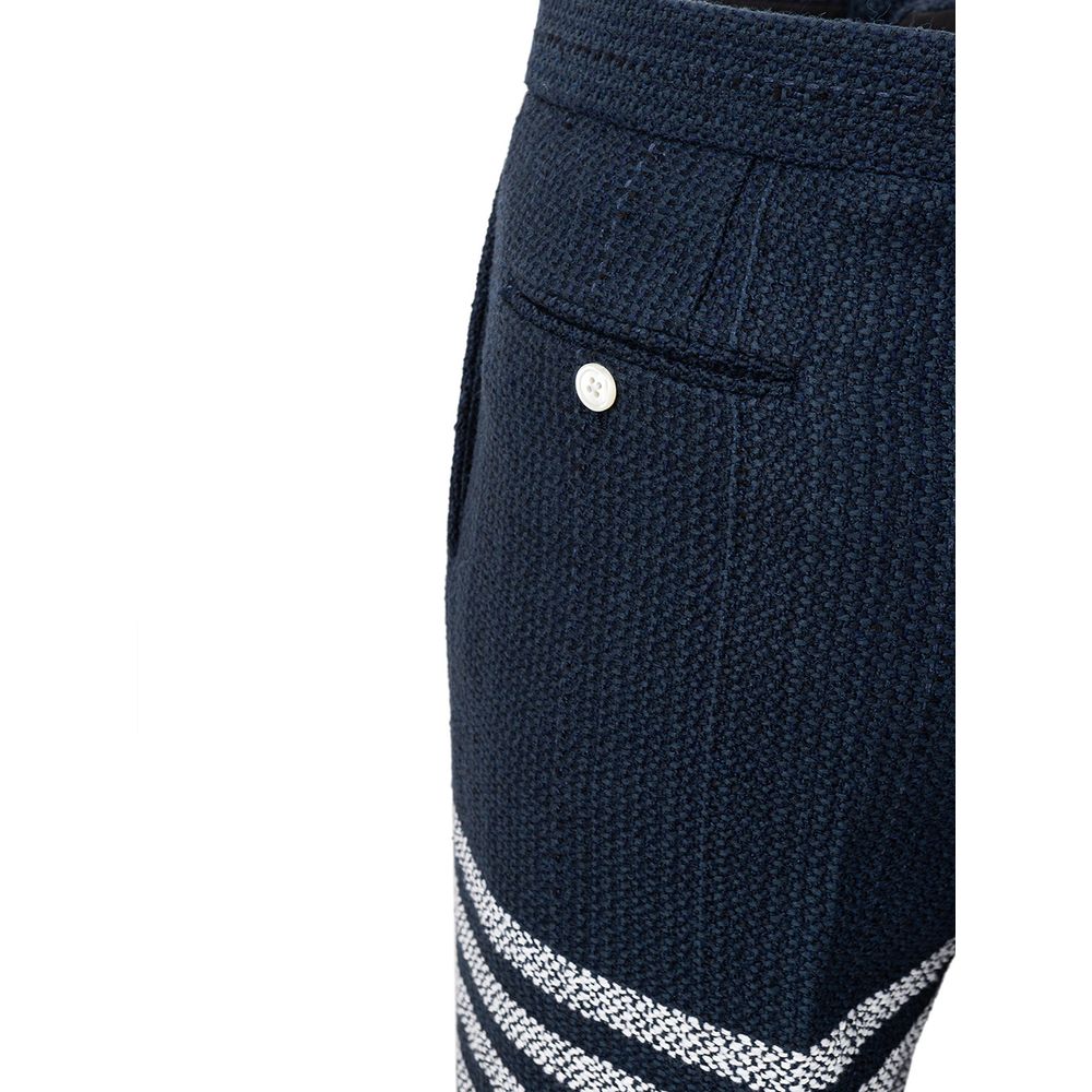 Blue Marabou Casual Pants