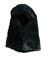 Black Weasel Fur Womens Beanie Hat