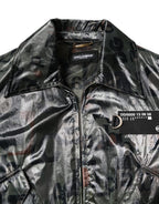 Green DG Logo Print Bomber Full Zip Jacket