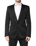 Black MARTINI Brocade Single Breasted Blazer
