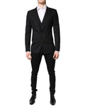 Black Single Breasted Formal Blazer with Vest