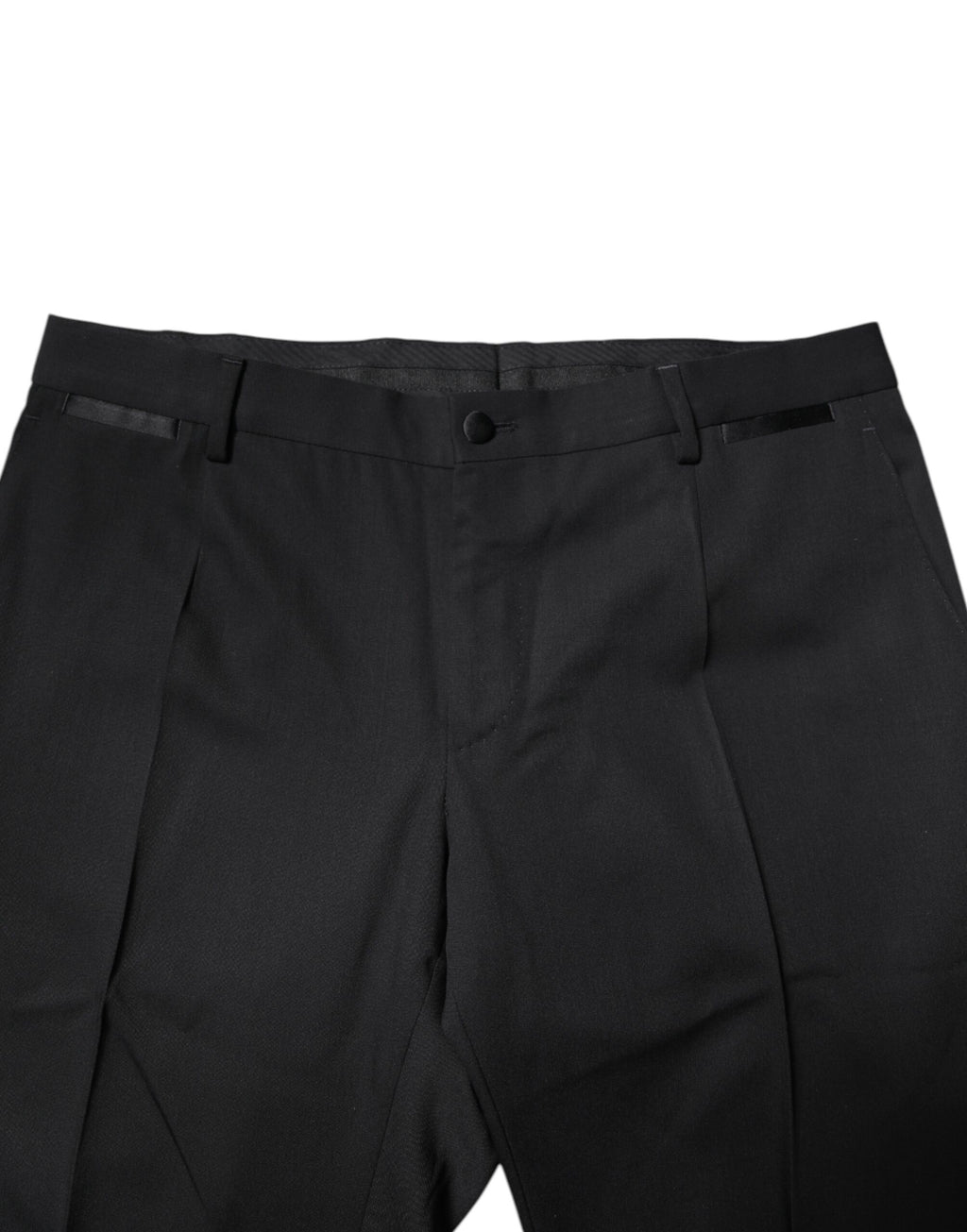 Black Wool Single Breasted 2 Piece Suit