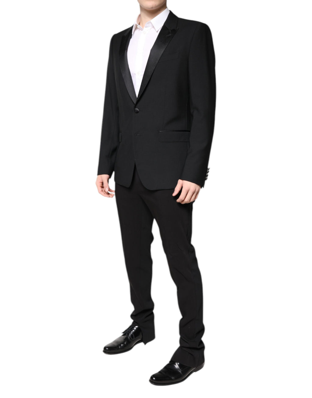 Black Wool Single Breasted Blazer Jacket