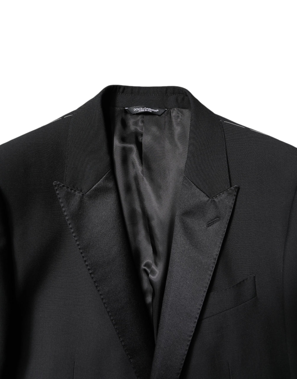 Black Wool Single Breasted Blazer Jacket