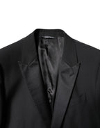 Black Wool Single Breasted Blazer Jacket