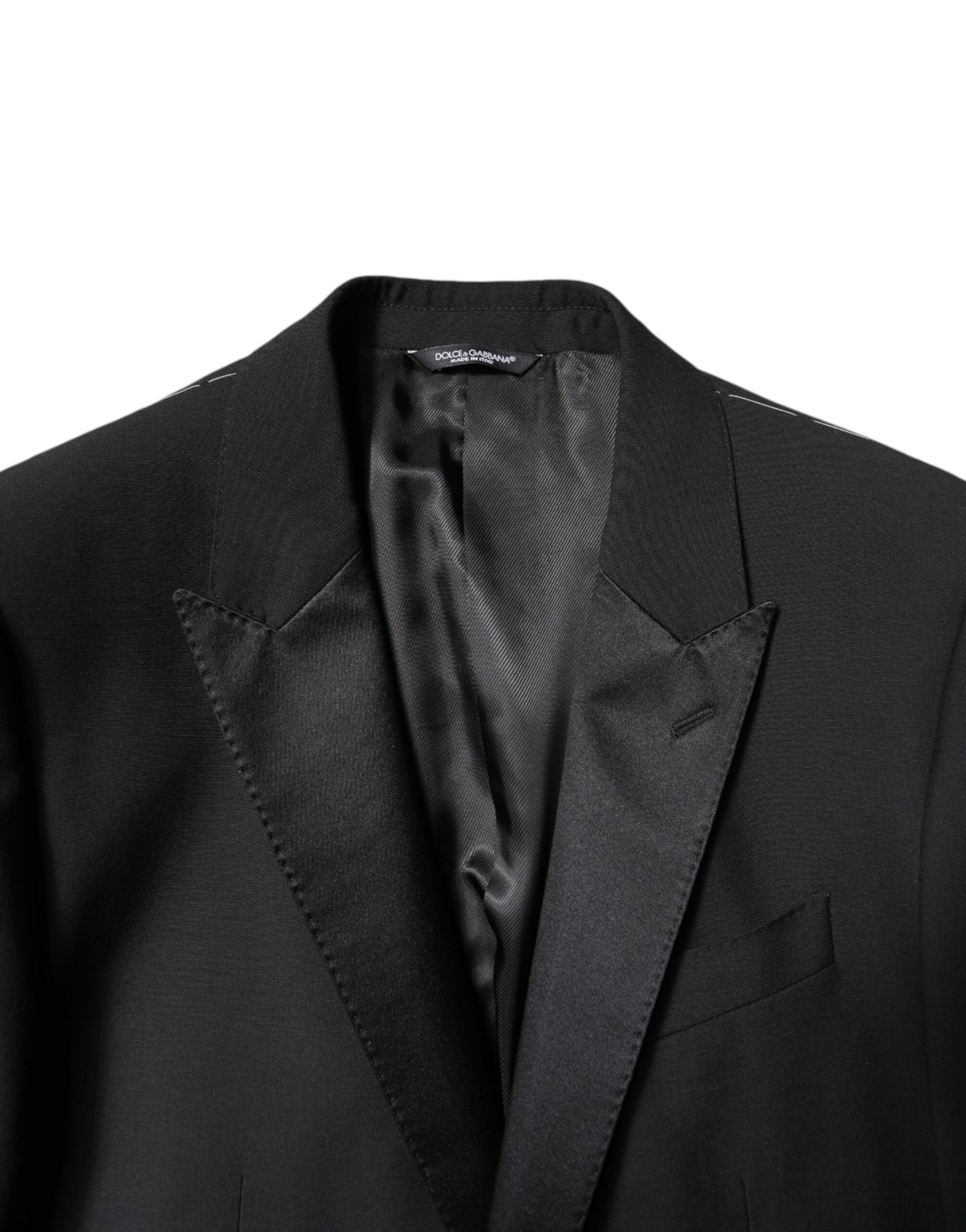 Black Wool Single Breasted Blazer Jacket