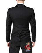 Black MARTINI Double Breasted Coat Blazer