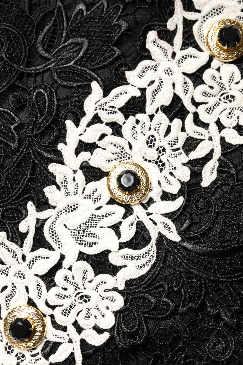 Black Floral Lace Embellished Mini Dress