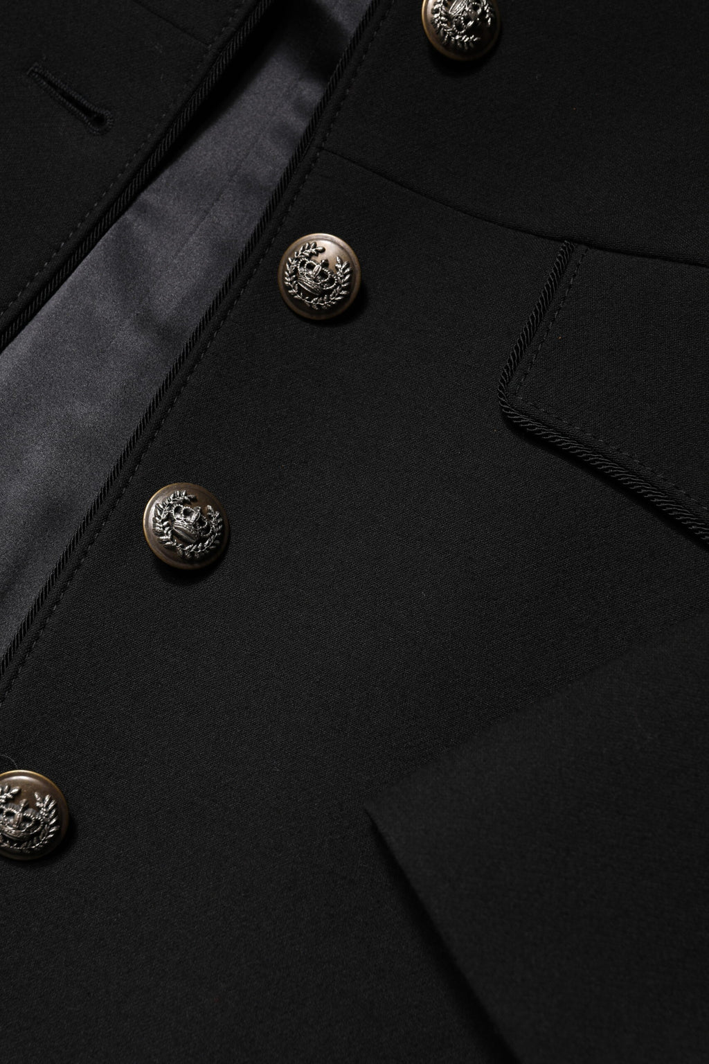 Black Wool Single Breasted Trench Coat Jacket