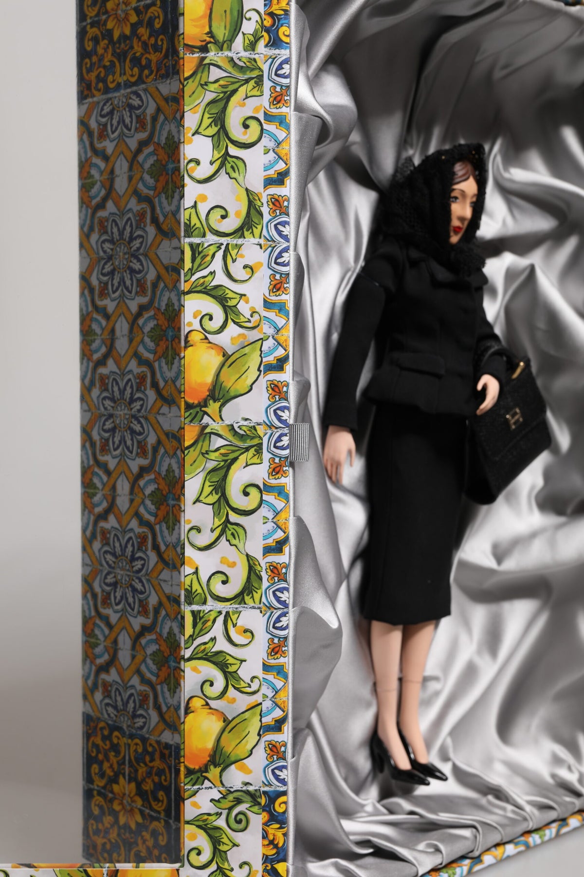 Black Dress Ceramic Porcelain Fashion Leather Sicily Dolls