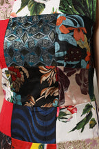 Multicolor Patchwork Sleeveless Sheath Dress