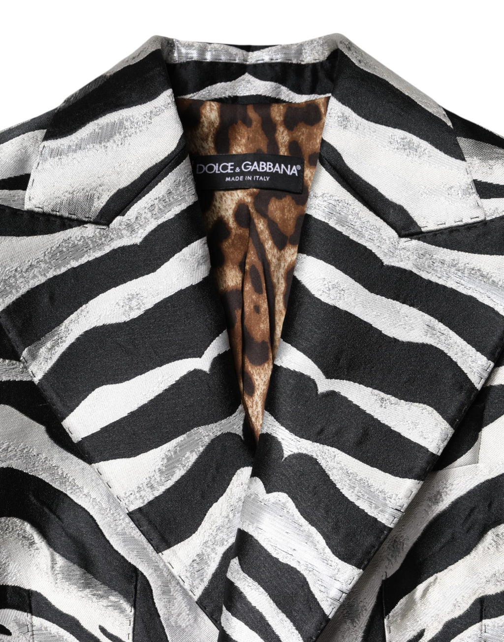 Black White Polyester Women Blazer Jacket