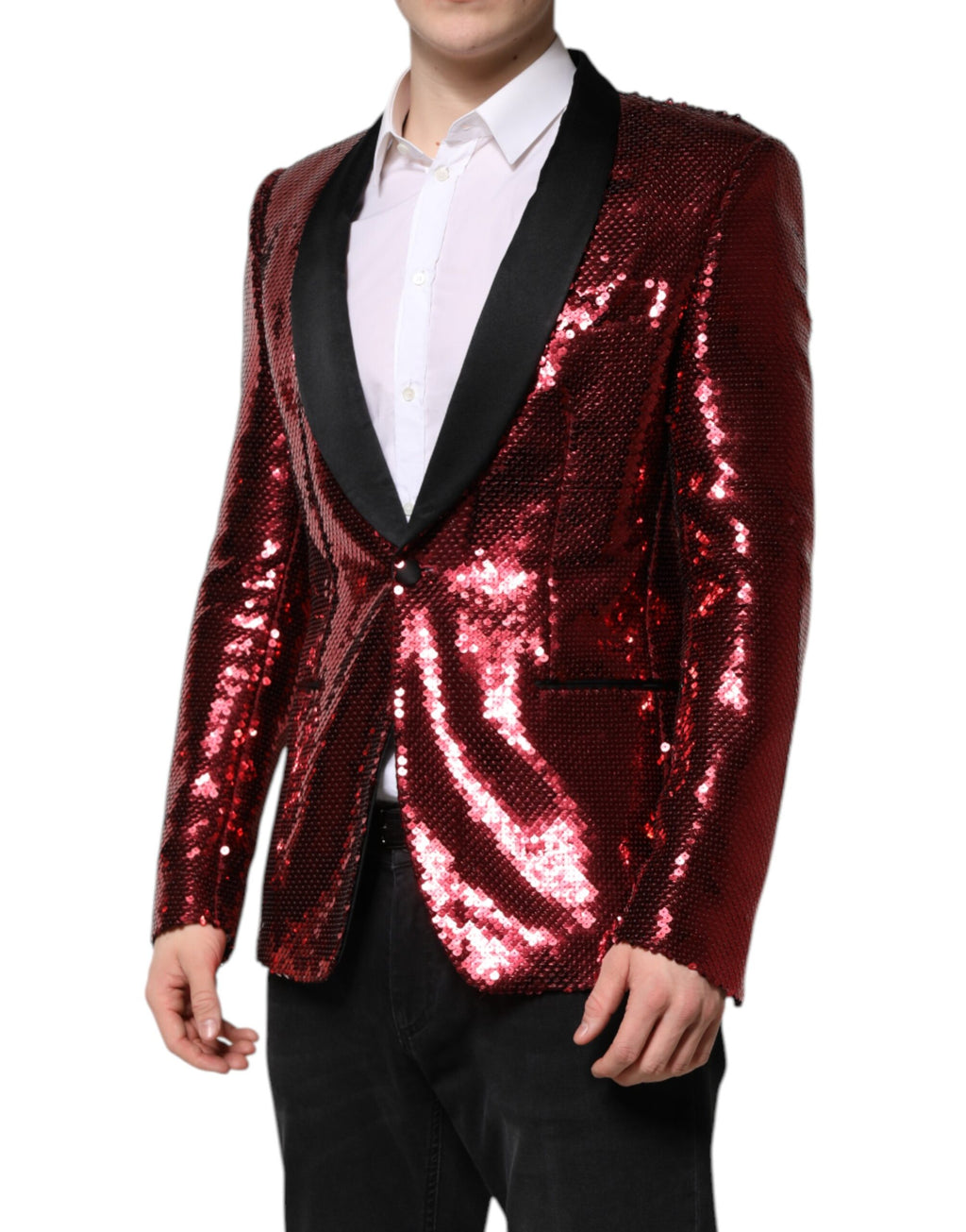 Red SICILIA Sequin Embellish Blazer Jacket