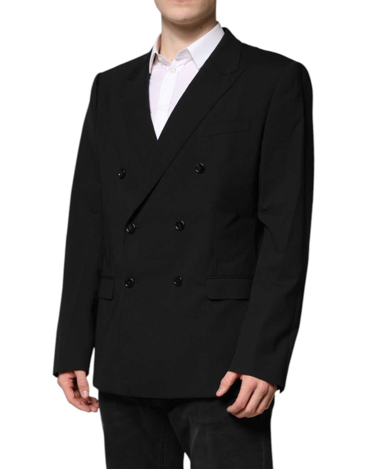 Black MARTINI Double Breasted Suit Jacket