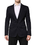 Dark Blue TAORMINA Cotton Blazer Suit Jacket